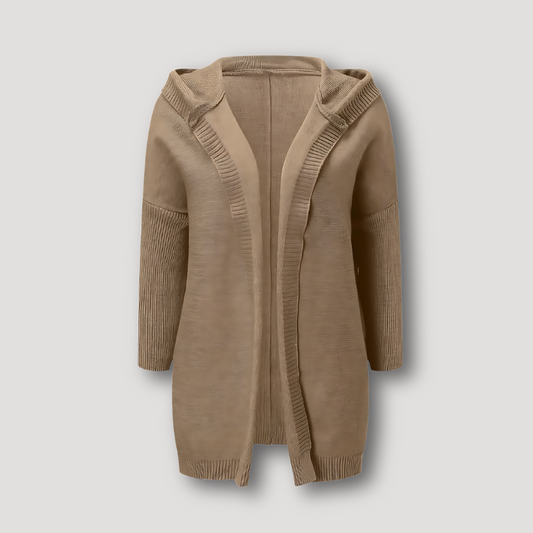 Katelyn | Oversized Hooded Klobig Gestrickt Cardigan Lang