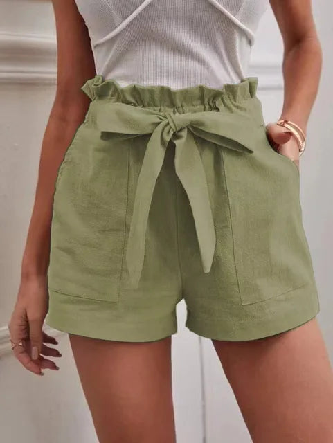 Irish | High Waist Shorts mit Bindegürtel für Damen