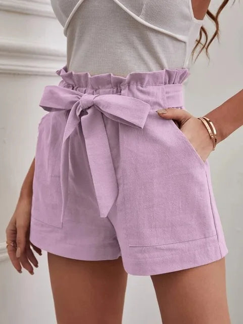 Irish | High Waist Shorts mit Bindegürtel für Damen