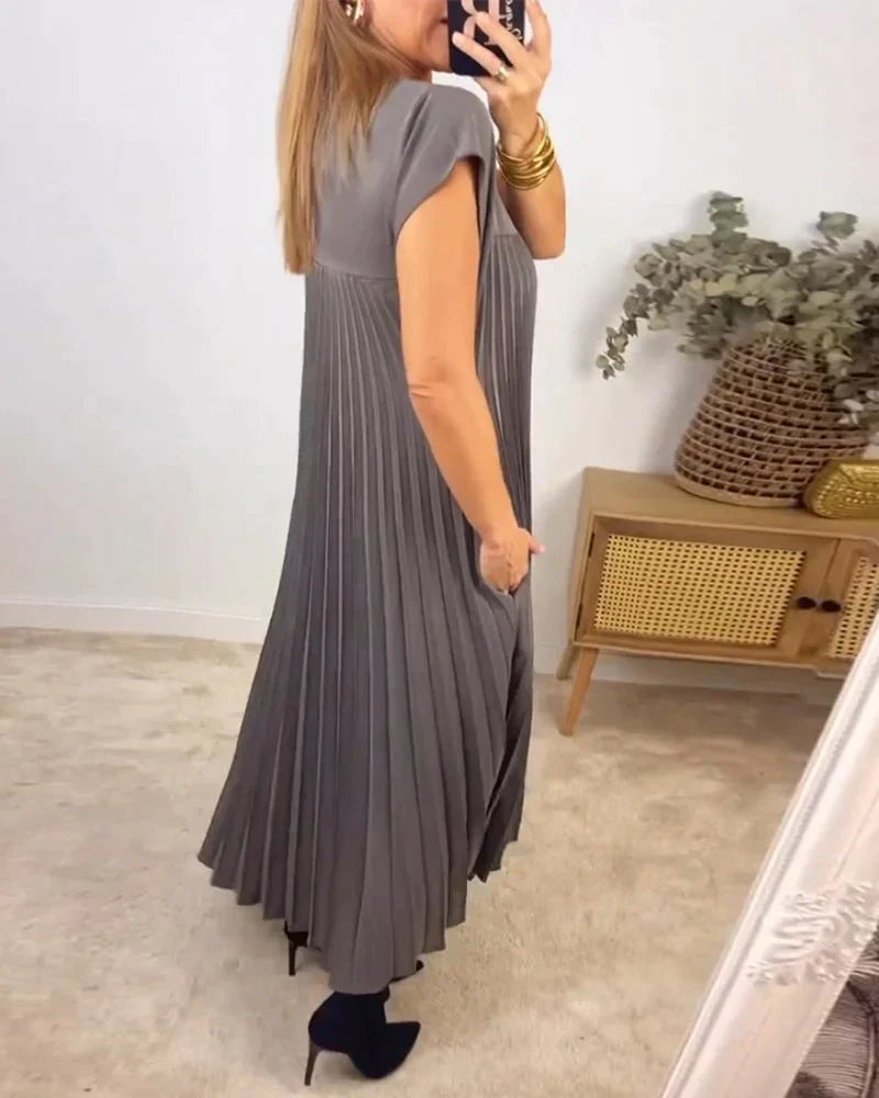 Christa | Ärmelloses Faltenkleid