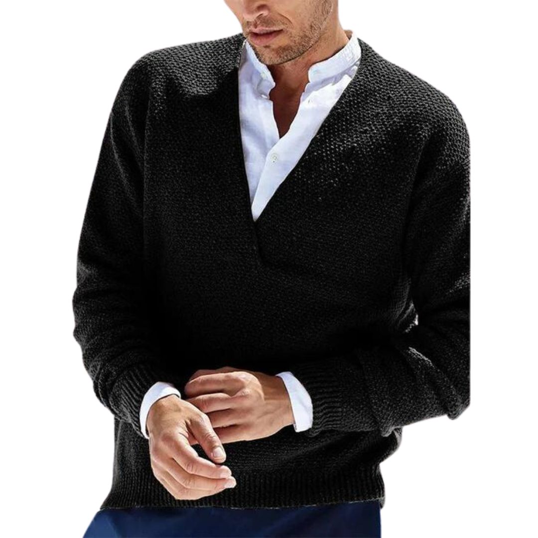 Uriah | Slim-Fit Pullover mit langen Ärmeln und V-Ausschnitt