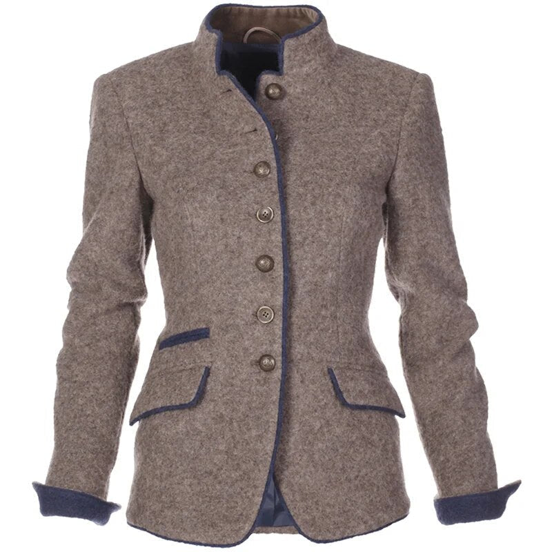 Urielle | Elegante Gestrickte Blazer mit Statement-Futter