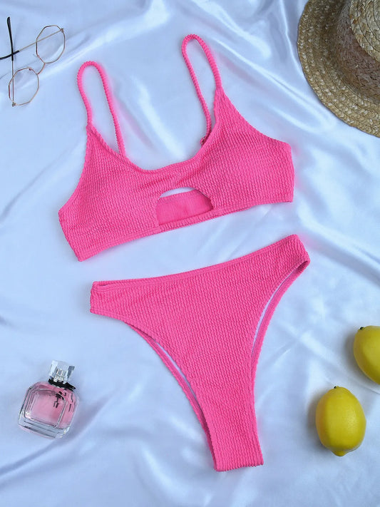 Vanda | Pinker Bikini mit Cutout
