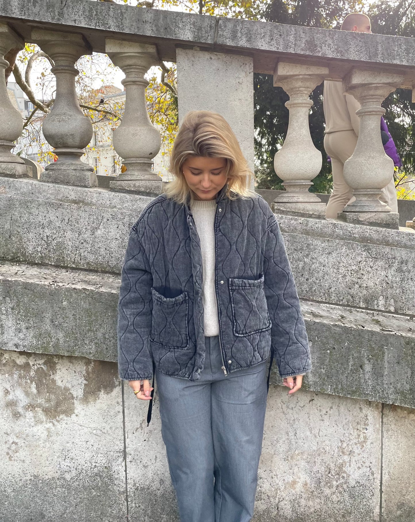 Renni | Graue Must-Have-Jacke mit großen Taschen