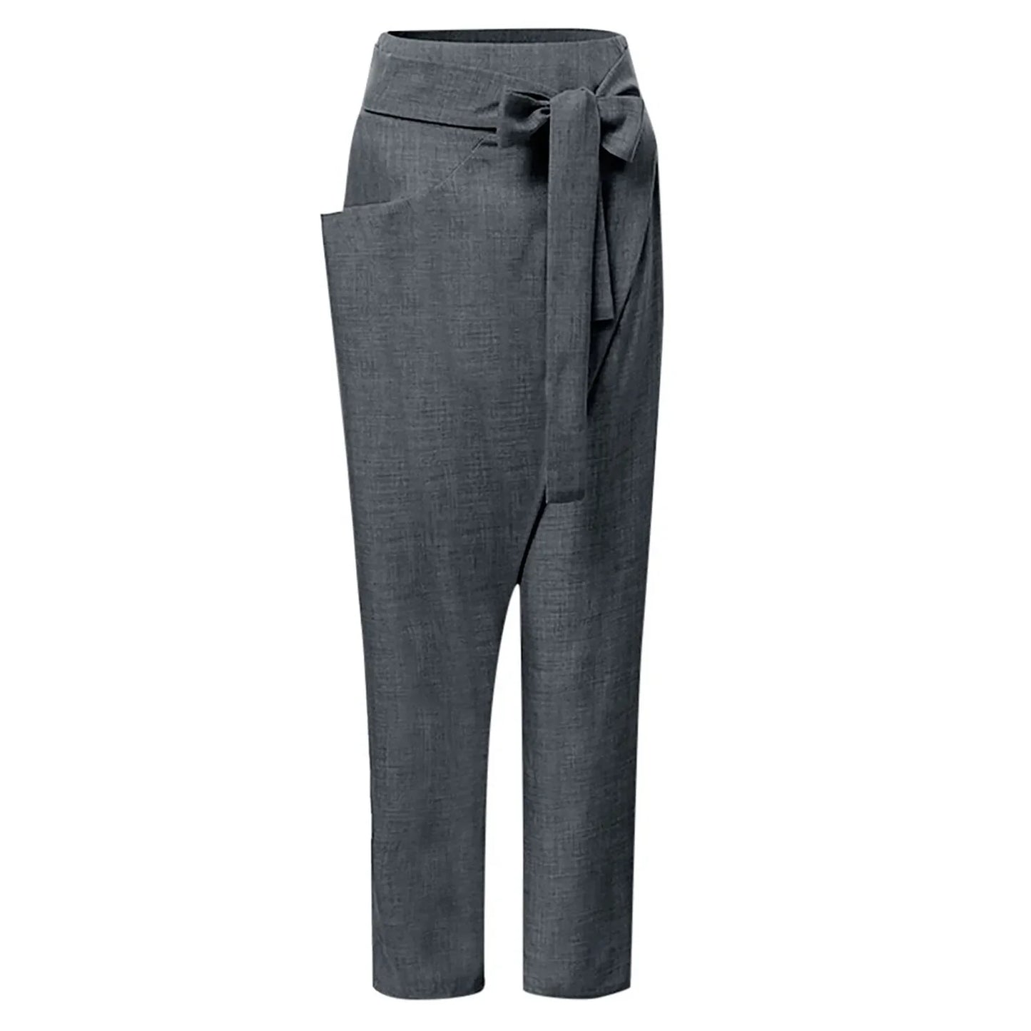 Frozan | Asymmetrische Damenhose mit hoher Taille und lockerem Schnitt