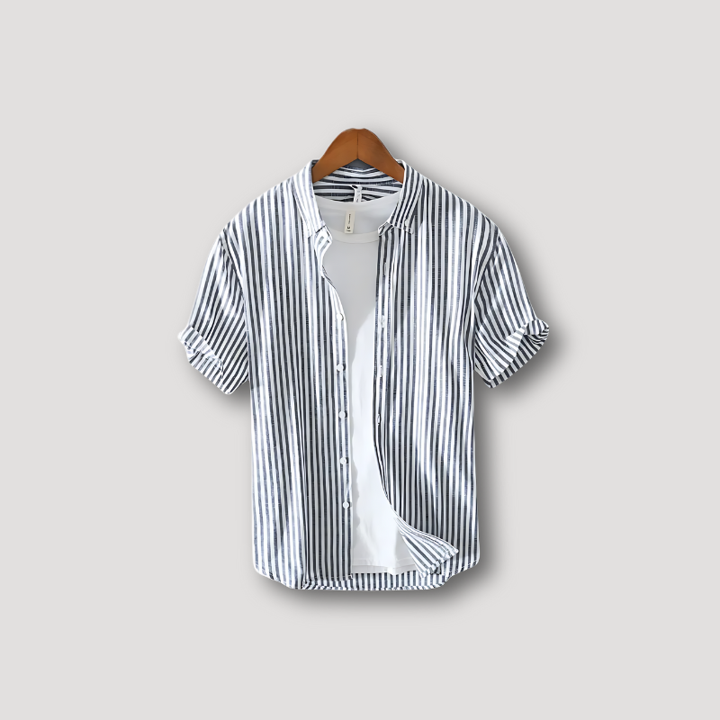 Wilhelm | Streifen Button Down Kurzarm Sommer-Outfit