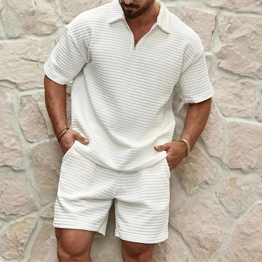 Nadelo | Waffelgestrickter Sommeranzug
