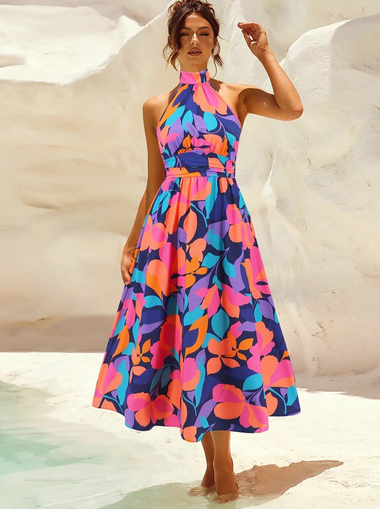 Flora | Tropisches Elegantes Sommerkleid