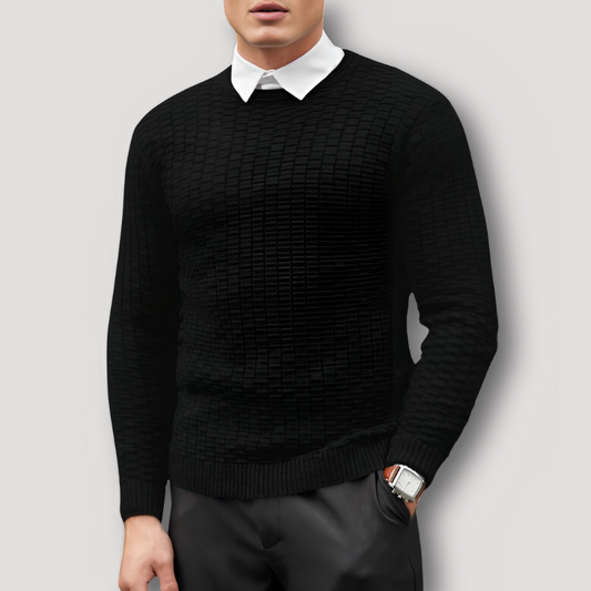 Kadee | Crew Neck Gestrickt Gewebt Jacquard Slim Fit Pullover