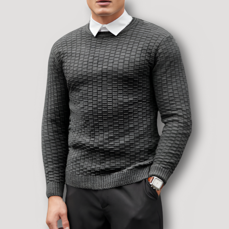 Kadee | Crew Neck Gestrickt Gewebt Jacquard Slim Fit Pullover