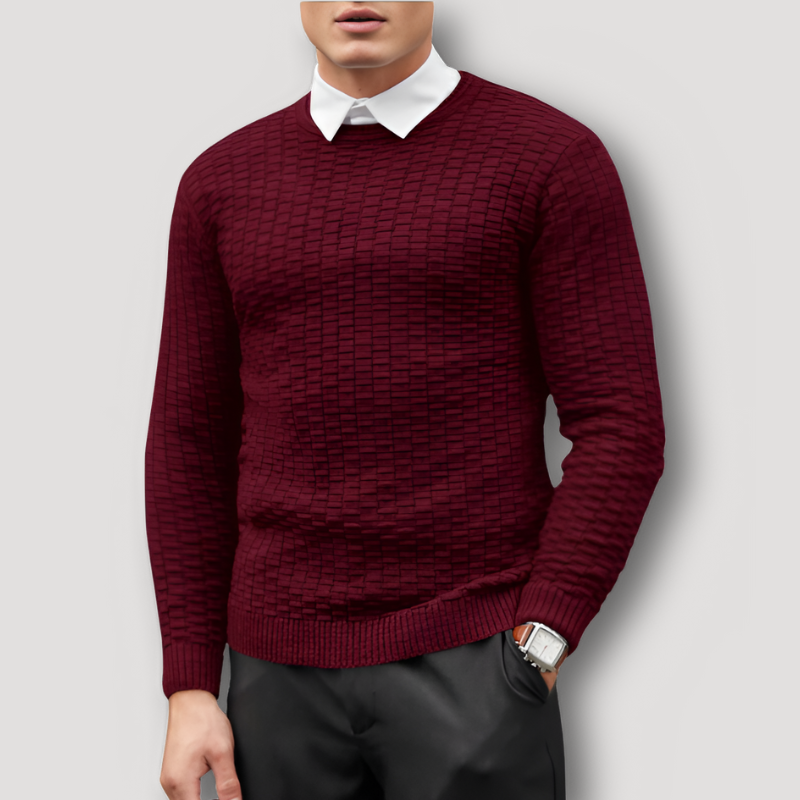 Kadee | Crew Neck Gestrickt Gewebt Jacquard Slim Fit Pullover