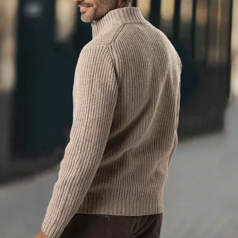 Giopo | Herren Cardigan mit Rollkragen und langen Ärmeln