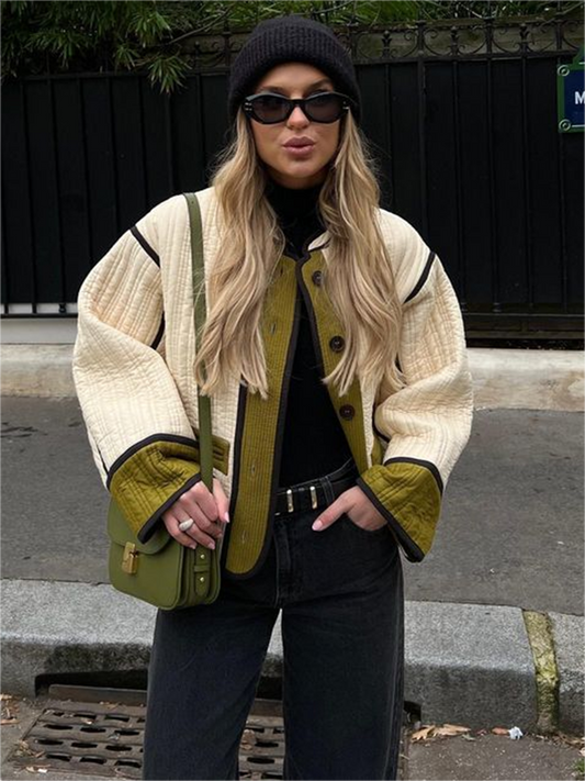 Fewi | Jacke Stylische Stepp-Farbenblockjacke