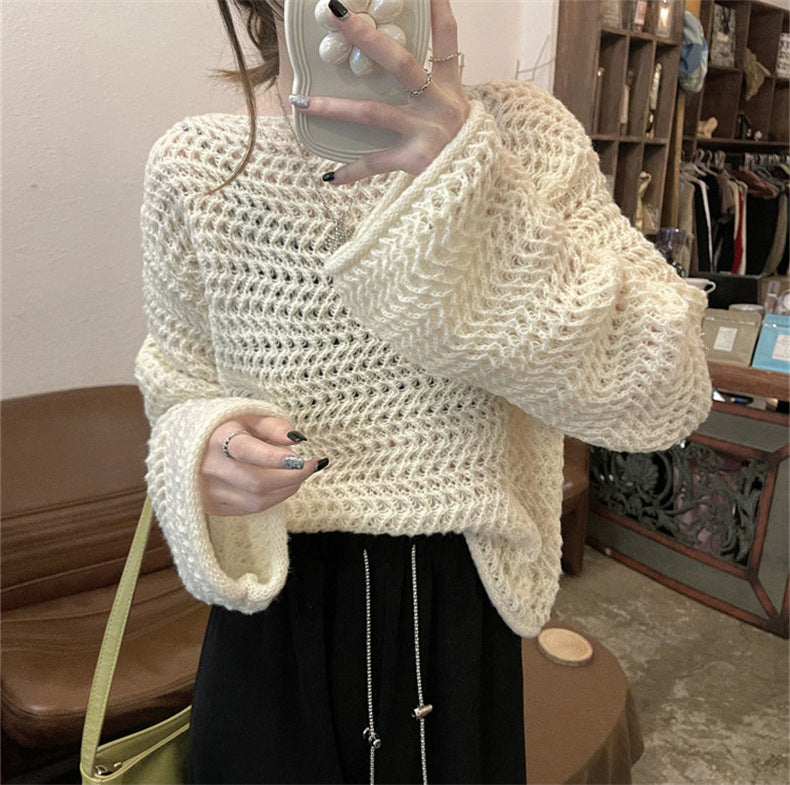 Avril | Offene Strickpullover mit Schalkragen