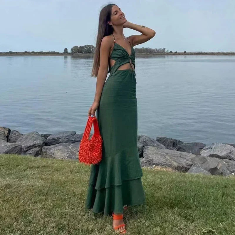 Dalton | Ausgeschnittenes Kleid mit Rüschen