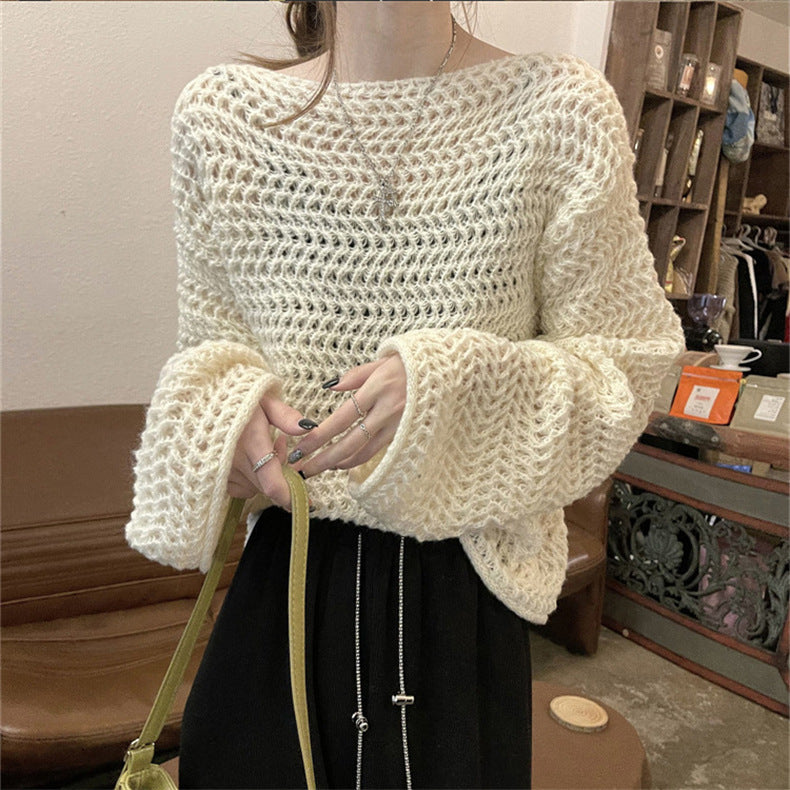 Avril | Offene Strickpullover mit Schalkragen