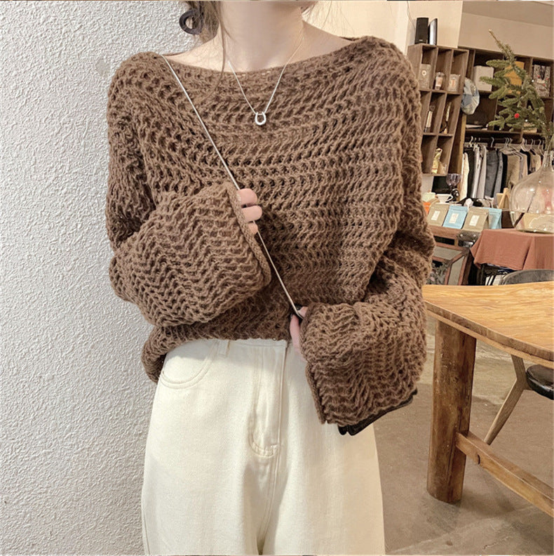 Avril | Offene Strickpullover mit Schalkragen