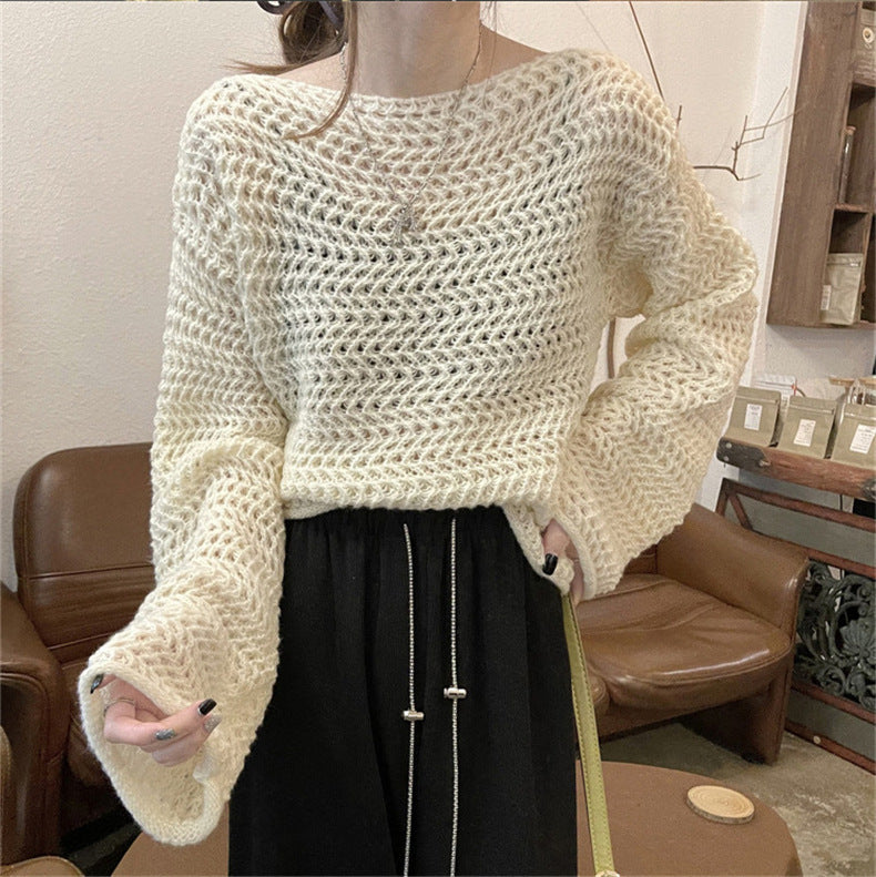 Avril | Offene Strickpullover mit Schalkragen