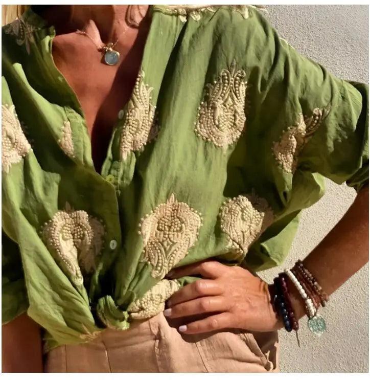 Khenn | Bedruckte Damenbluse