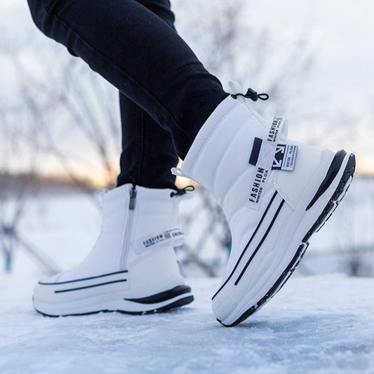 Win | Groovywish Herren Winter Orthopädische Stiefel Mehrfarbig Wasserdichte Schuhe