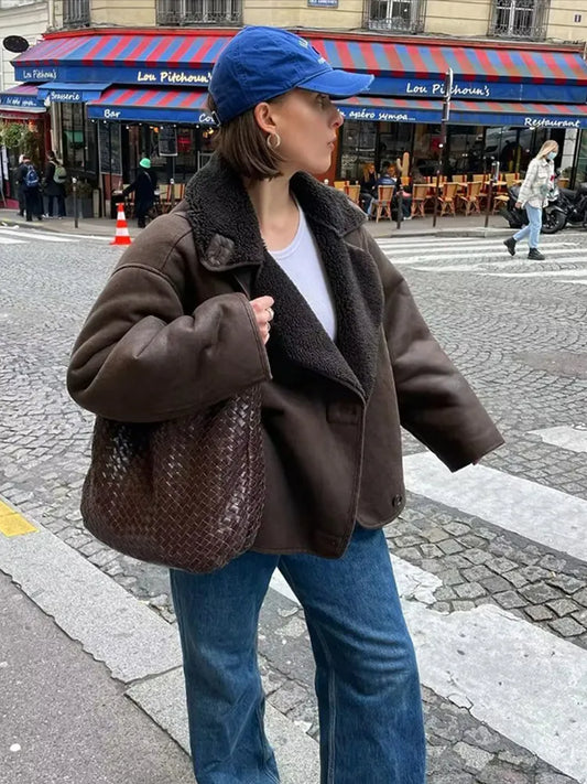 Yatira | Stylischer Winter-Ledermantel