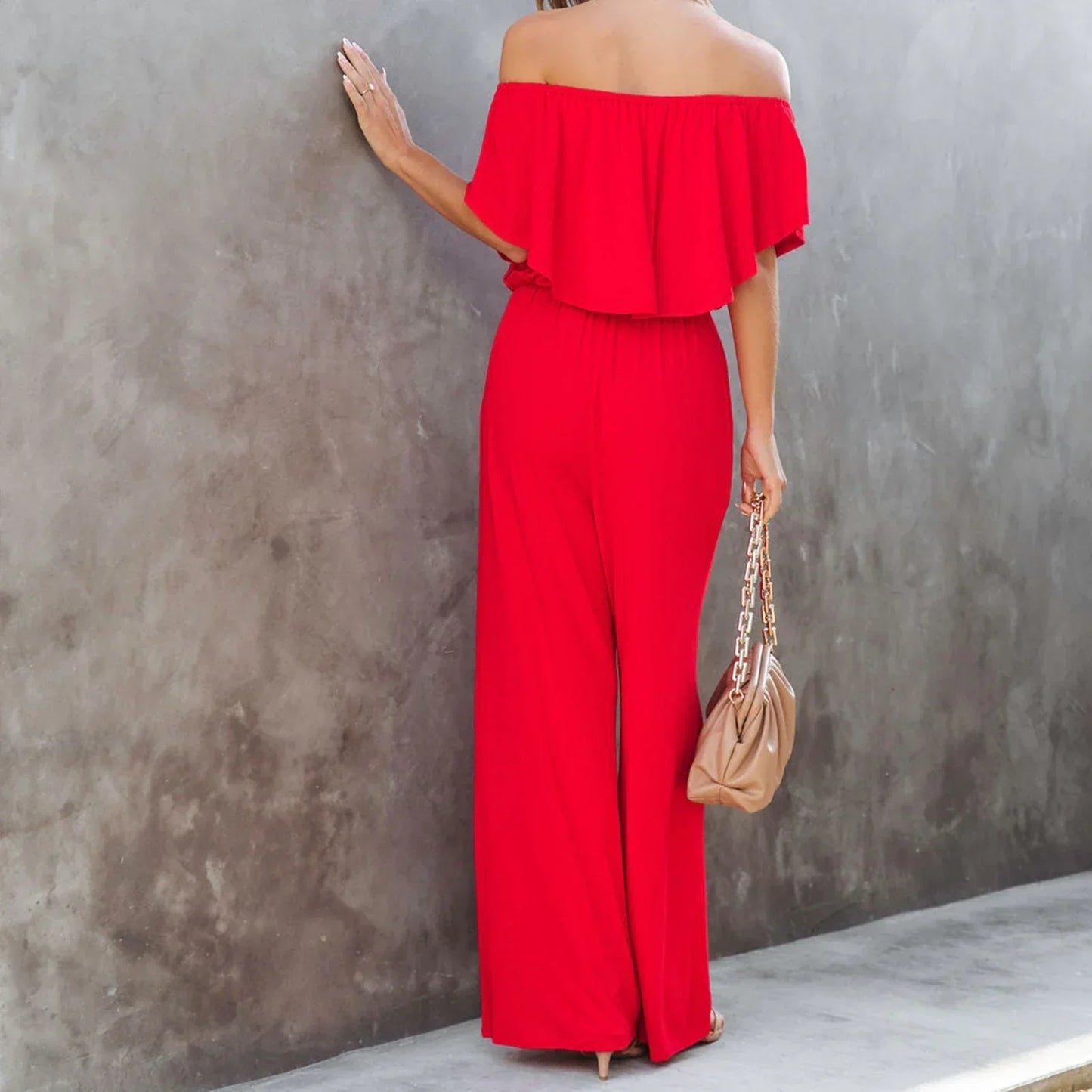Sorayah | Rüschiger Off-Shoulder-Jumpsuit