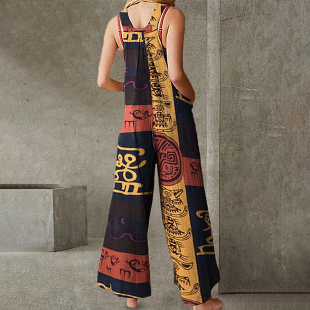 Prina  |  Vintage Print Weites Bein Jumpsuit