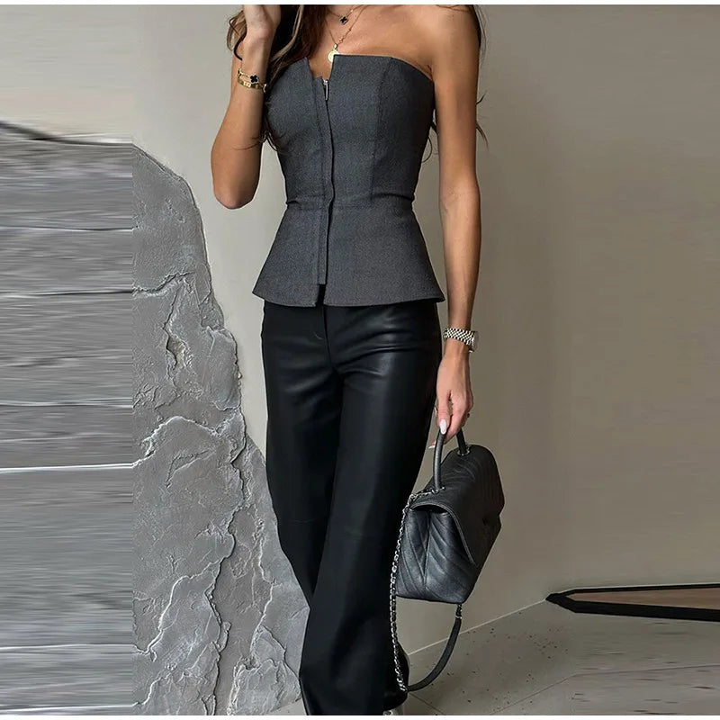 Chenzie | Elegantes schulterfreies Top