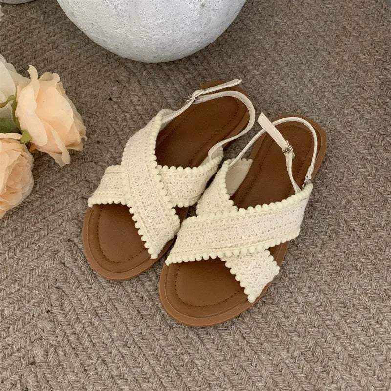 Rubie - 2024 Sommer Sandalen mit gekreuzten Bändern
