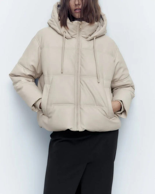 Ekene | Wattierter Mantel mit Kapuze