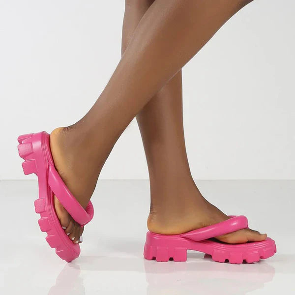 Ilyana | Strand-Slides mit dicker Sohle