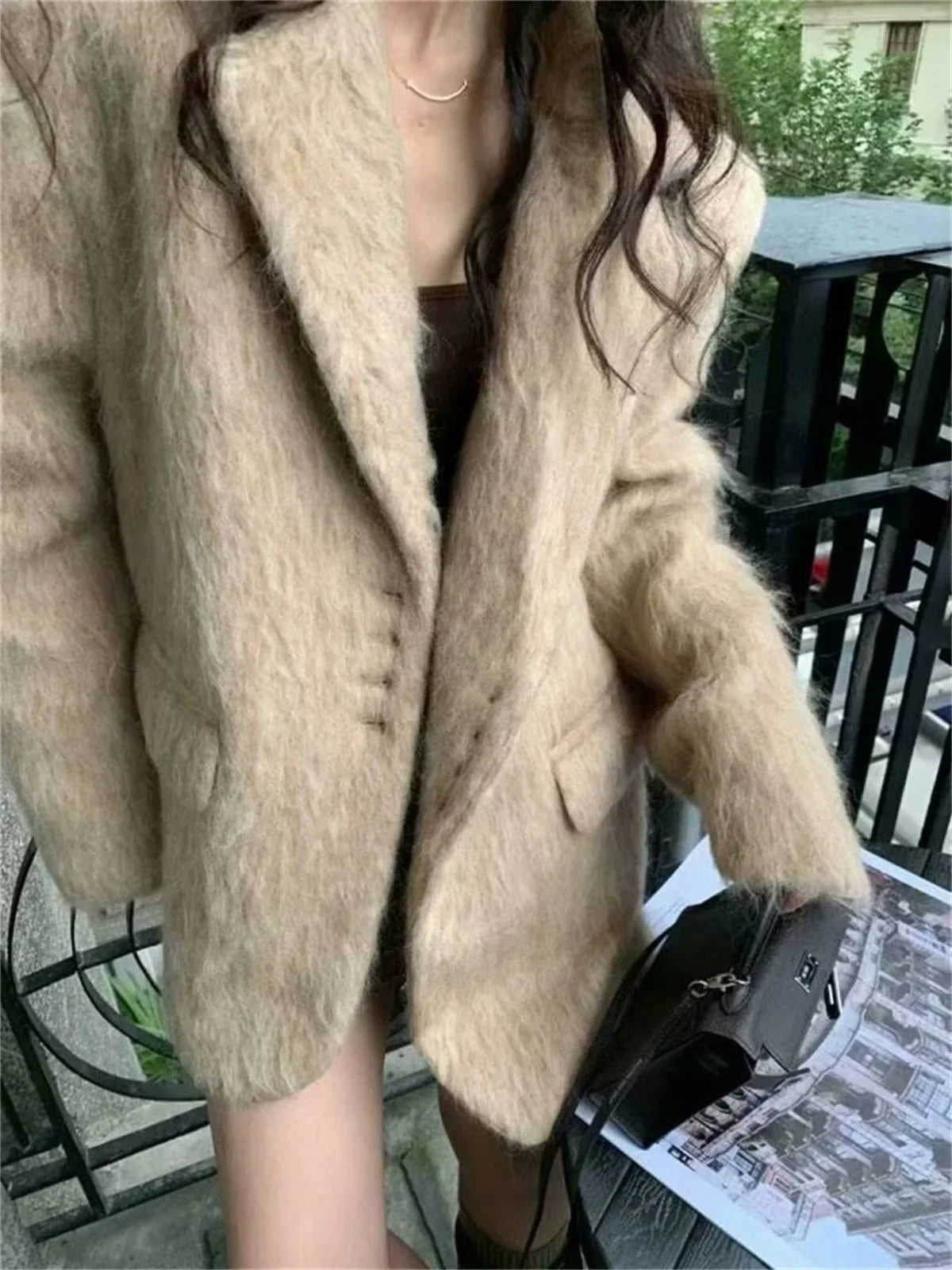 Elinna | Modischer einreihiger Mantel