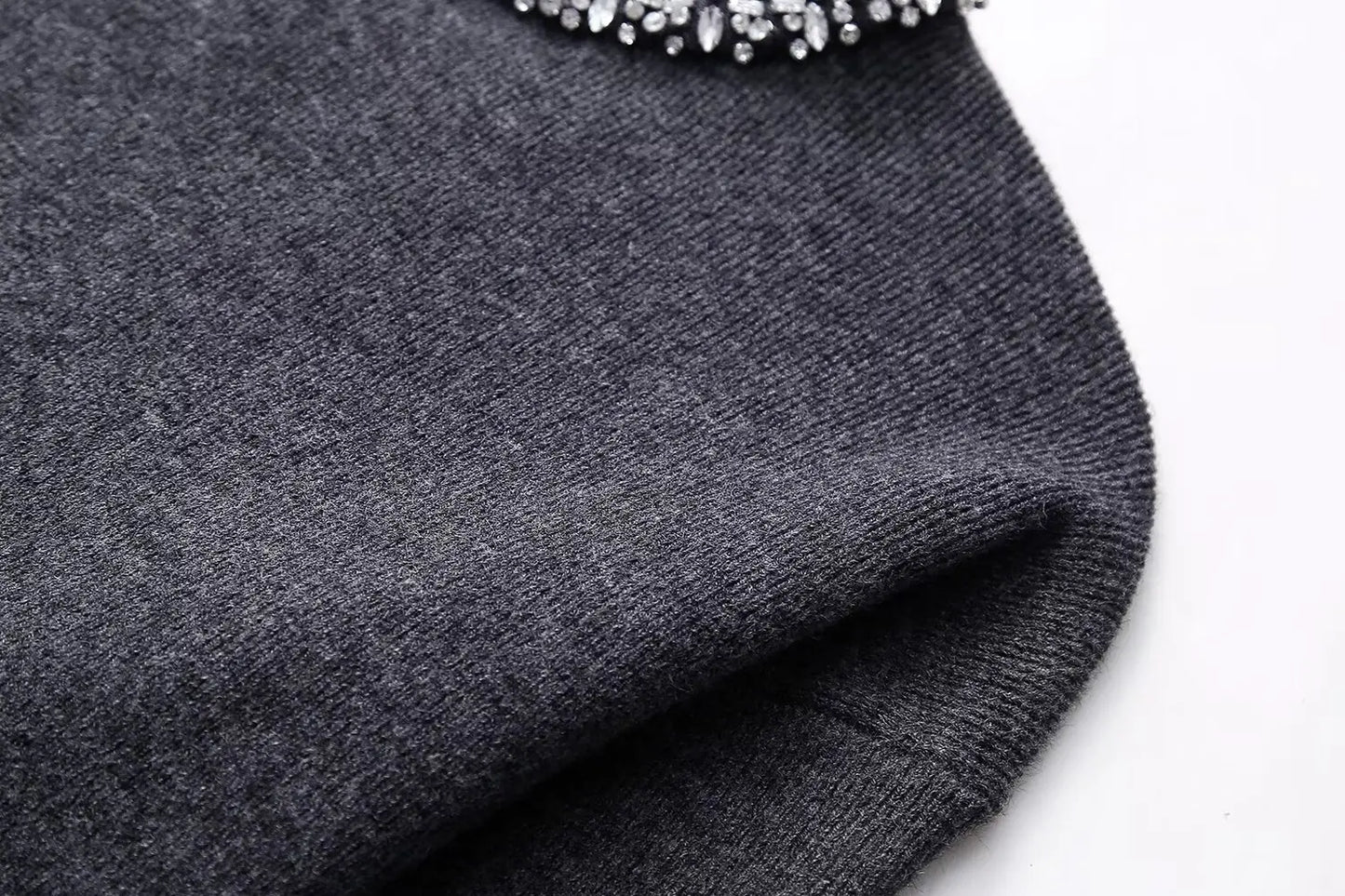 Lyrisca | Strass-Besetzter Strickpullover