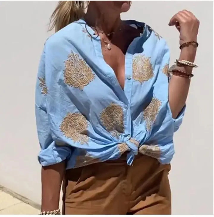 Khenn | Bedruckte Damenbluse