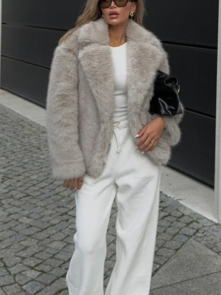 Imnani | Neue Kunstfelljacken Damen, modisch und warm