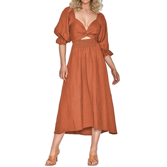 Queency | Französisches Kleid mit Rüschenärmeln