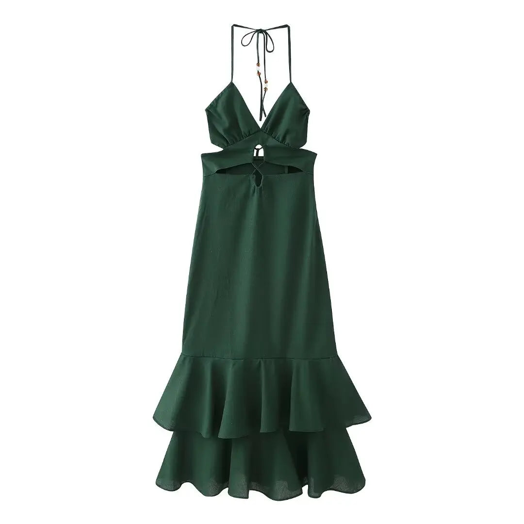 Dalton | Ausgeschnittenes Kleid mit Rüschen