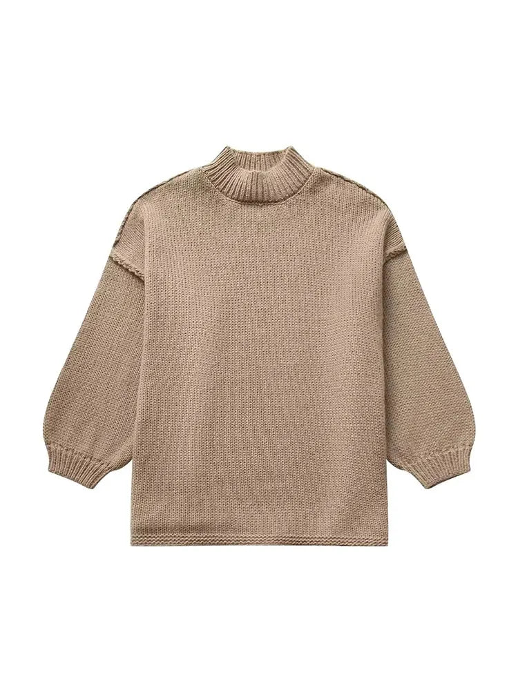 Orione | Langer Laternen-Rollkragenpullover