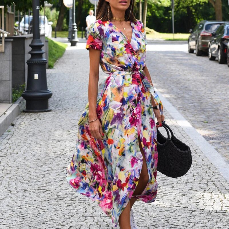 Sabina | Kleid mit Blumendruck Frühling/Sommer