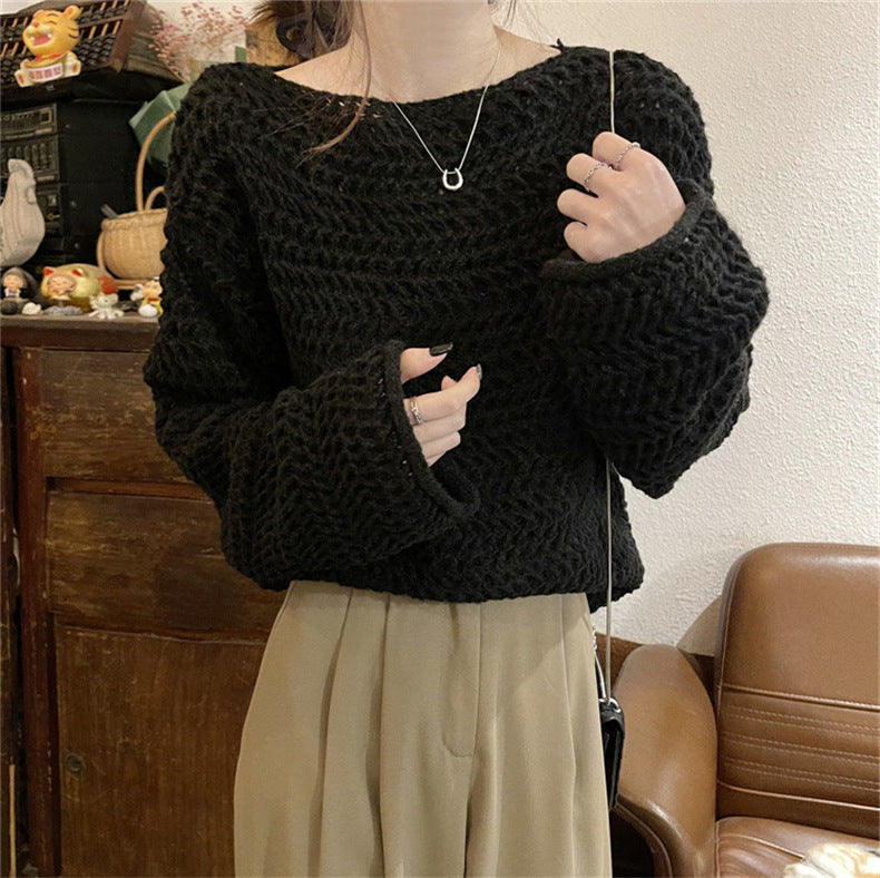 Avril | Offene Strickpullover mit Schalkragen