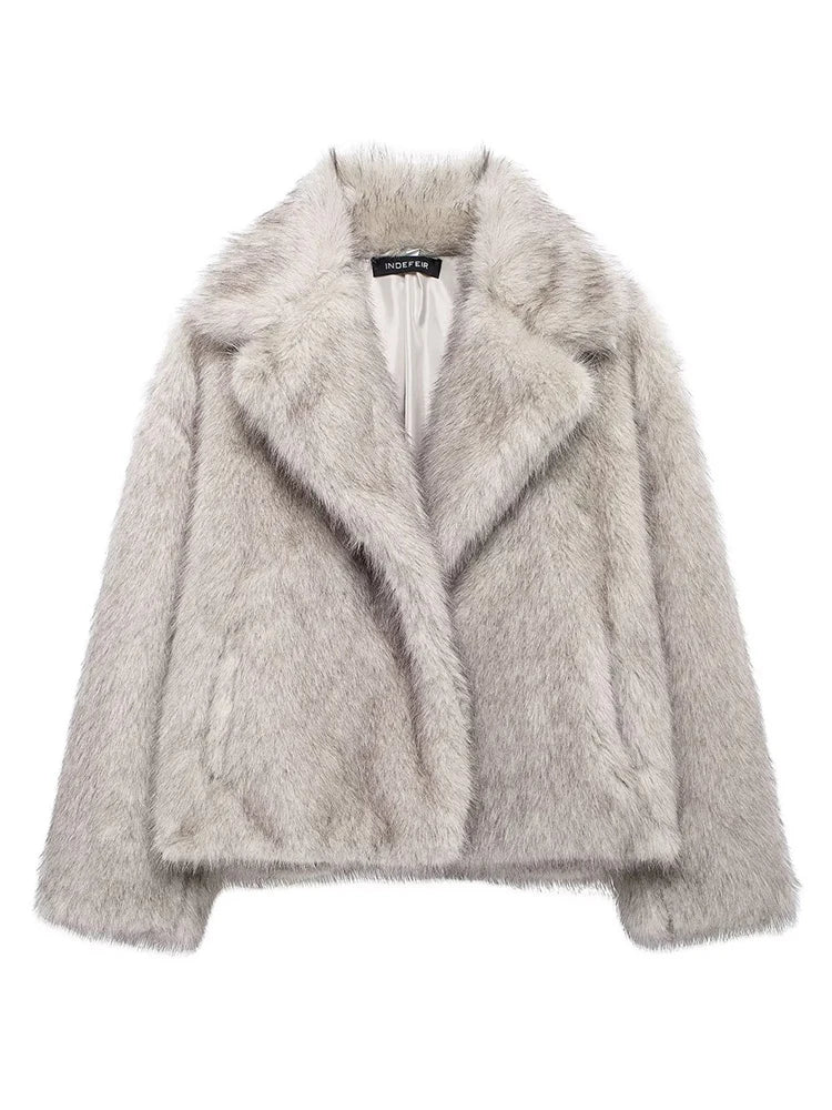 Imnani | Neue Kunstfelljacken Damen, modisch und warm