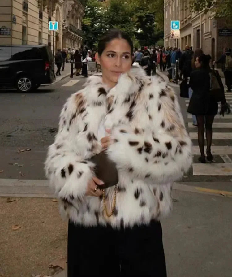 Mella | Eleganter Flauschiger Kunstpelzmantel für Damen