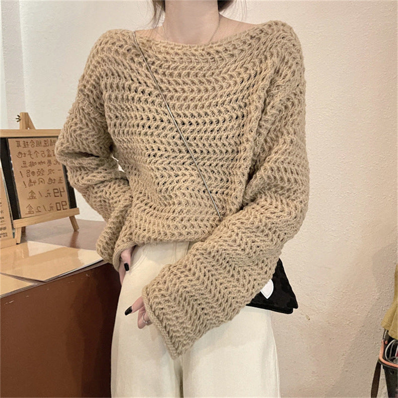 Avril | Offene Strickpullover mit Schalkragen