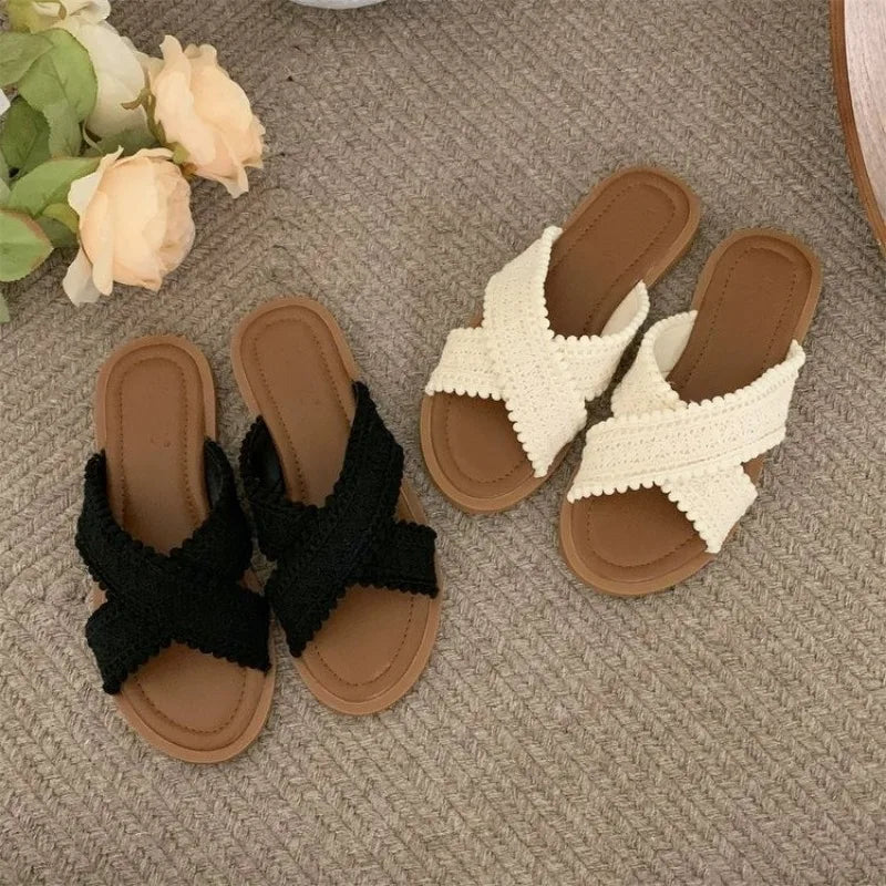 Rubie - 2024 Sommer Sandalen mit gekreuzten Bändern