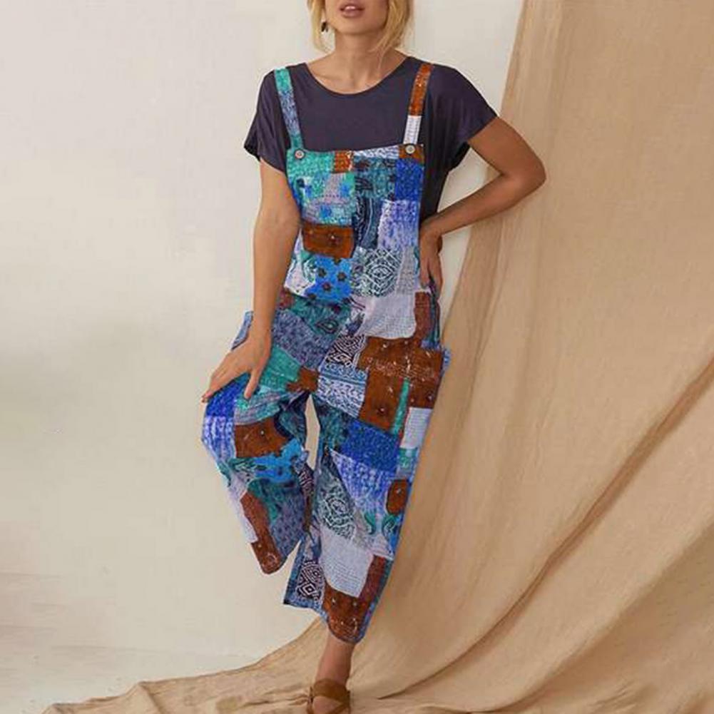 Prina  |  Vintage Print Weites Bein Jumpsuit