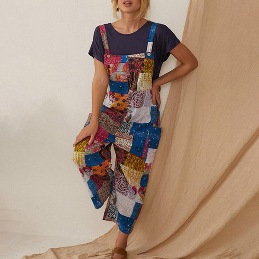 Prina  |  Vintage Print Weites Bein Jumpsuit