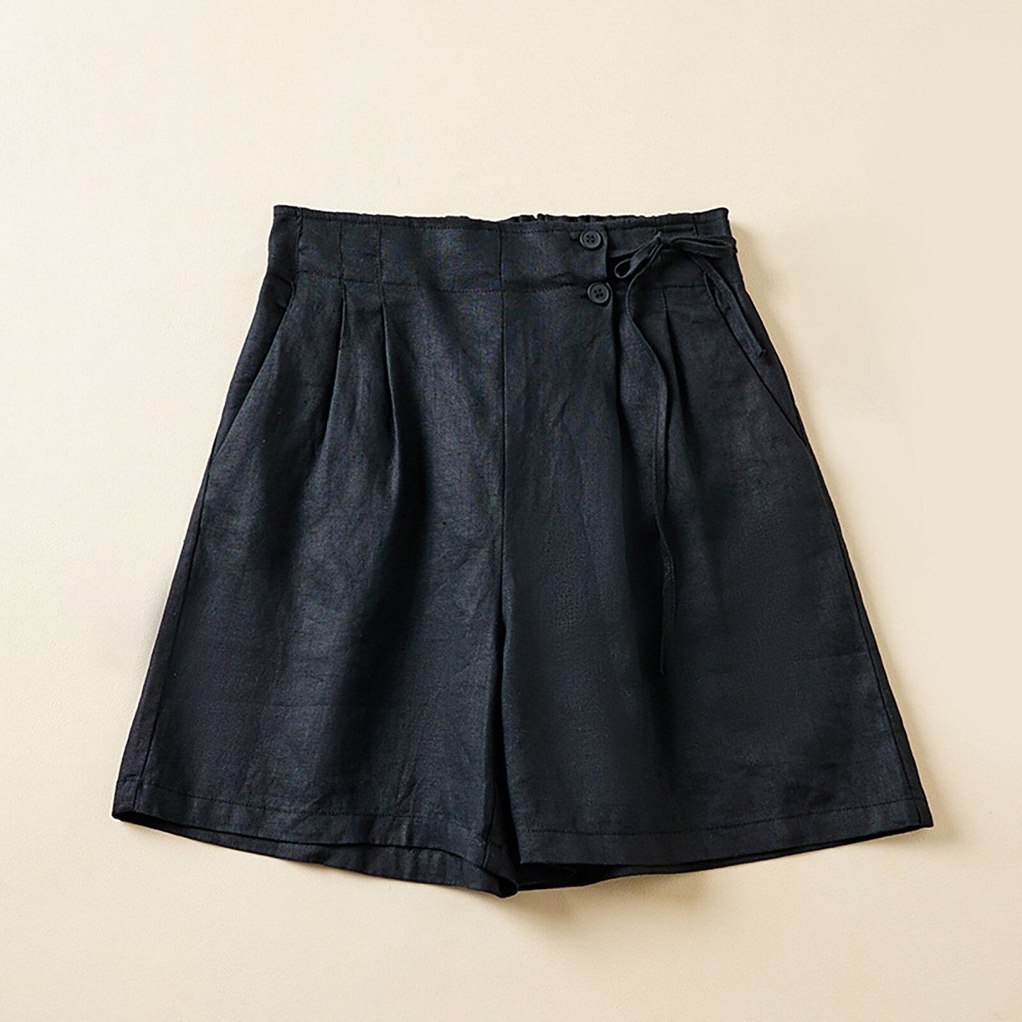 Imani | Orange Shorts mit Bindegürtel