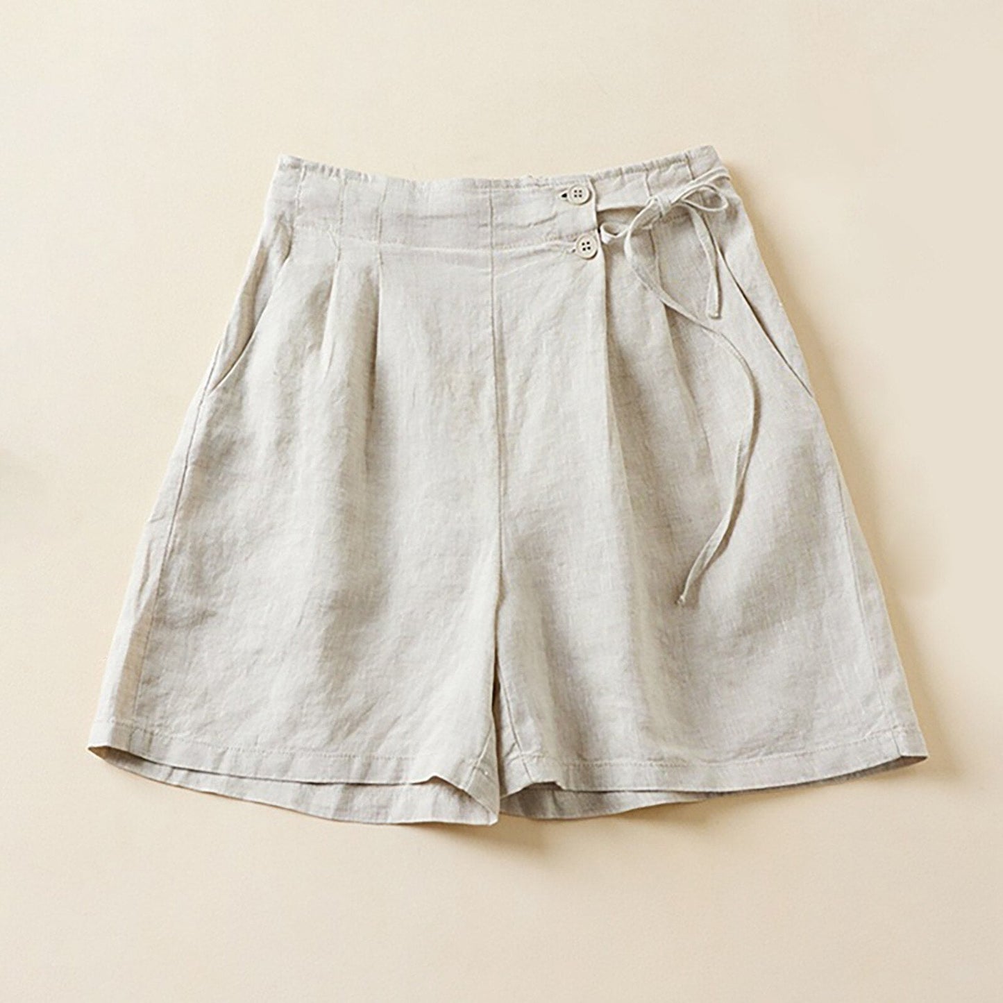 Imani | Orange Shorts mit Bindegürtel