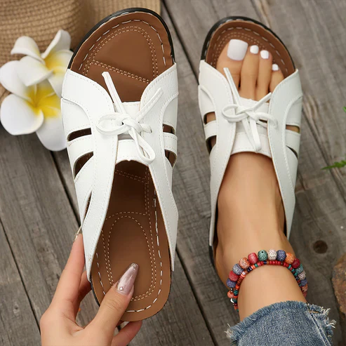 Krissy | Uniqcomfy Sportliche Sandalen mit Bogenunterstützung und Keilabsatz