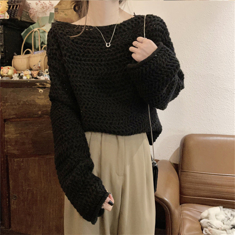 Avril | Offene Strickpullover mit Schalkragen